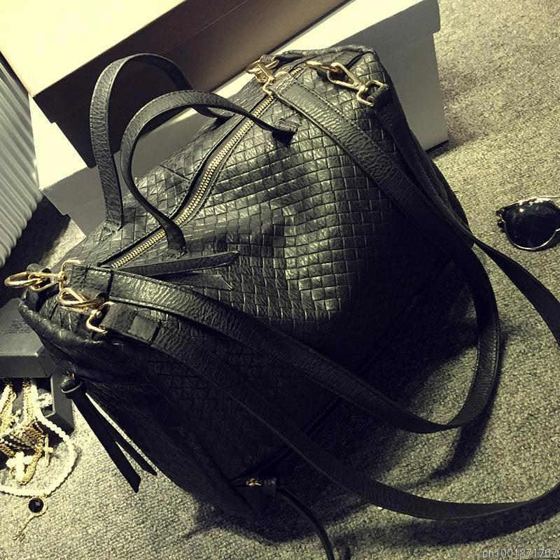 Weave Damen Messenger Bags Retro Damen Tasche Hohe Kapazität Damen LederHandtaschen Schultertasche