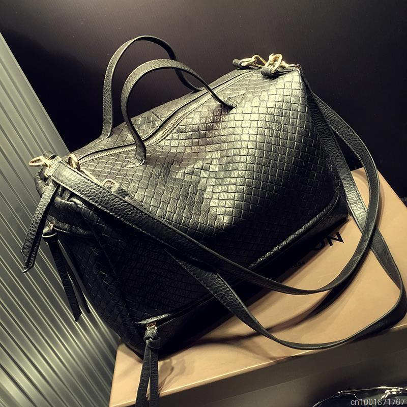 Weave Damen Messenger Bags Retro Damen Tasche Hohe Kapazität Damen LederHandtaschen Schultertasche