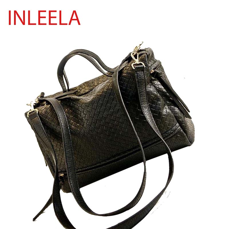 Weave Damen Messenger Bags Retro Damen Tasche Hohe Kapazität Damen LederHandtaschen Schultertasche
