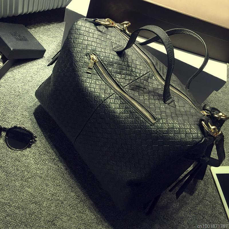 Weave Damen Messenger Bags Retro Damen Tasche Hohe Kapazität Damen LederHandtaschen Schultertasche
