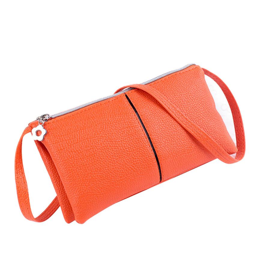 Damen Leder Tasche Mode Bifold Geldbörse Zipper Clutch Handtasche Brieftasche Umhängetasche