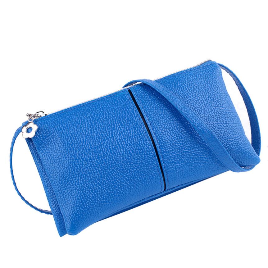 Damen Leder Tasche Mode Bifold Geldbörse Zipper Clutch Handtasche Brieftasche Umhängetasche