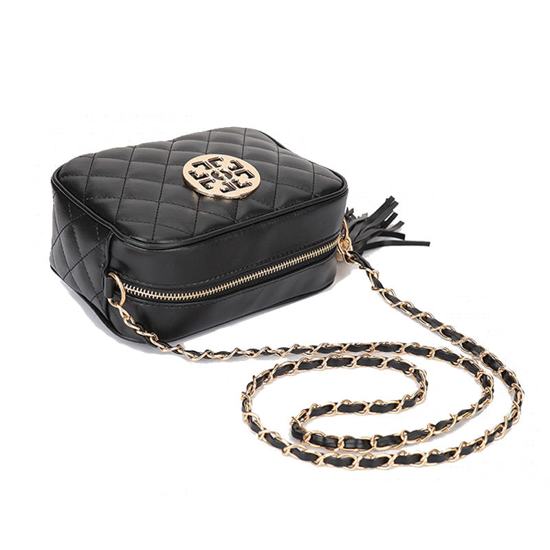 Plaid Designer Damen Messenger Bags Pu Leder Kleine Crossbody Umhängetaschen Damen Schwarz Casual Bag
