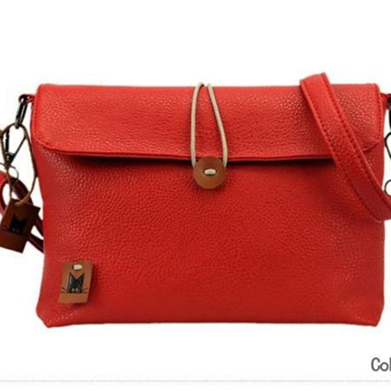 Damen Messenger Bags Vintage Pu Leder Preppy Candy Farbe Retro Cross Body Handtasche Schule Ladies Beiläufige