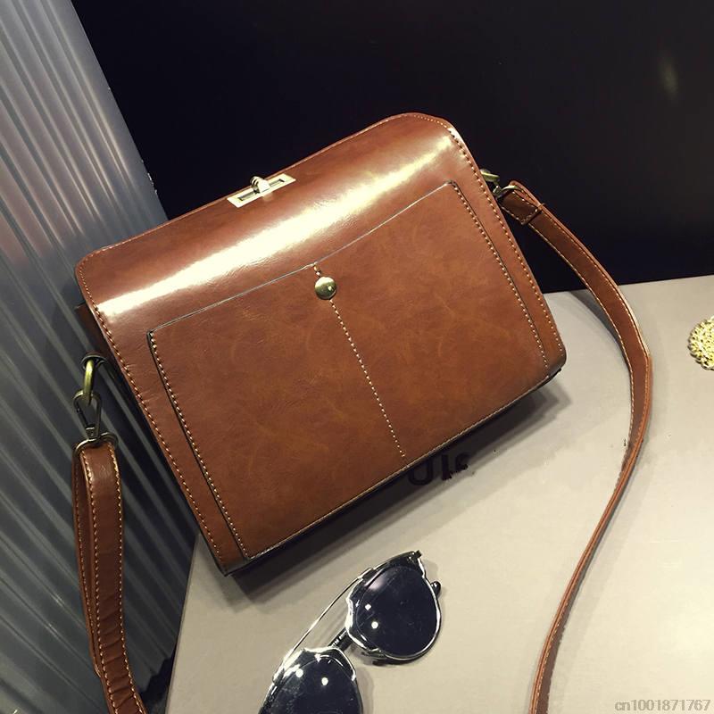 Neu Kommen Vintage Sperre Pu Leder Damen Tasche Mode Damen Umhängetasche Kleine Casual Damen Umhängetasche