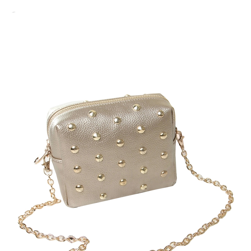 Damen Messenger Bags Neue Niet Kette Umhängetaschen Damen Leder Partei Crossbody Handtasche Für Damen