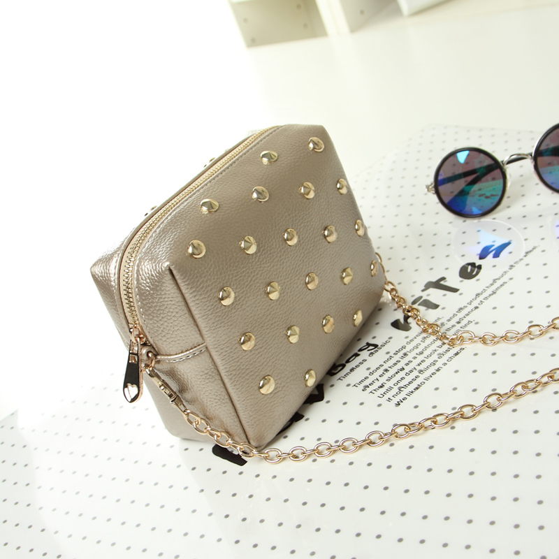 Damen Messenger Bags Neue Niet Kette Umhängetaschen Damen Leder Partei Crossbody Handtasche Für Damen