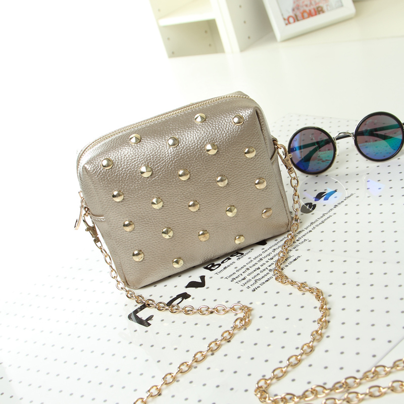 Damen Messenger Bags Neue Niet Kette Umhängetaschen Damen Leder Partei Crossbody Handtasche Für Damen