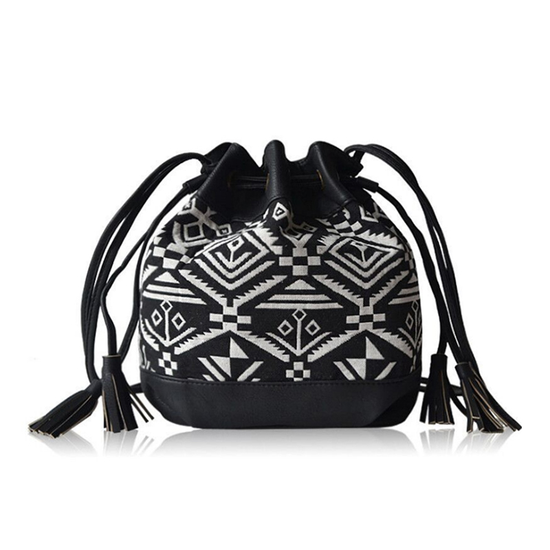 New Vintage Fashion Soild PU Nubuck Leather Messenger Bags Brand Designer Spin Lock Bucket Ladies Bags Summer Style