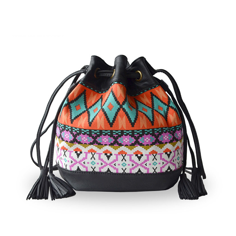 New Vintage Fashion Soild PU Nubuck Leather Messenger Bags Brand Designer Spin Lock Bucket Ladies Bags Summer Style