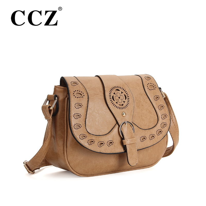 Damen Umhängetasche Aushöhlen bolsa feminina bolso mujer Leder Umhängetasche Sattel Crossbody