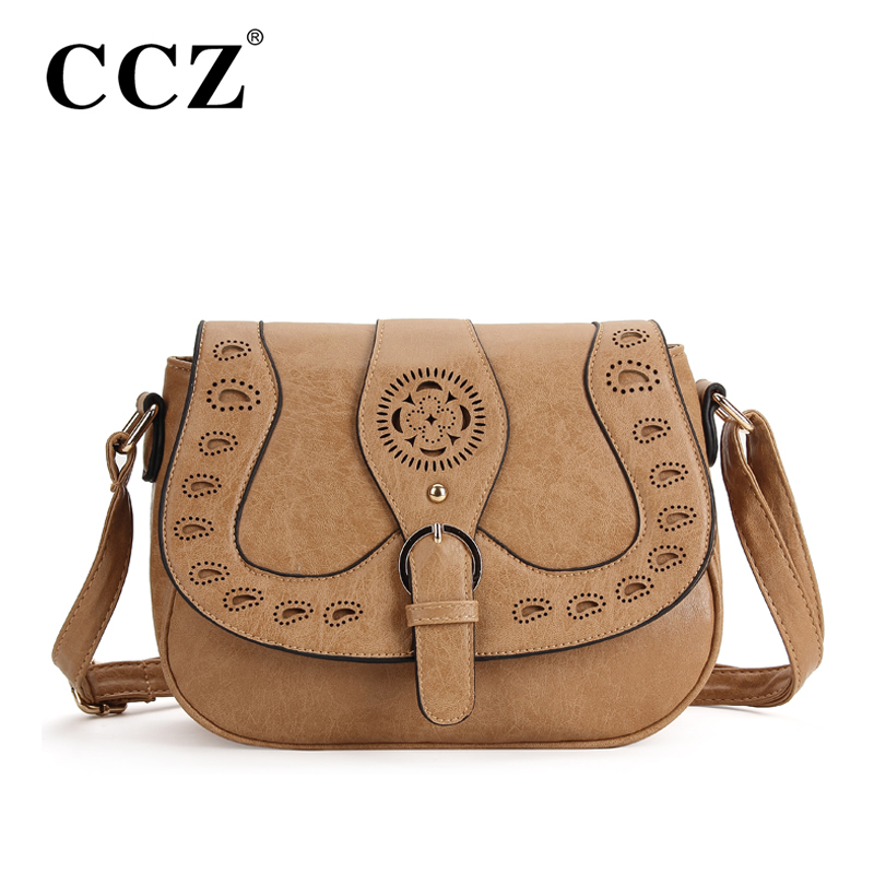 Damen Umhängetasche Aushöhlen bolsa feminina bolso mujer Leder Umhängetasche Sattel Crossbody