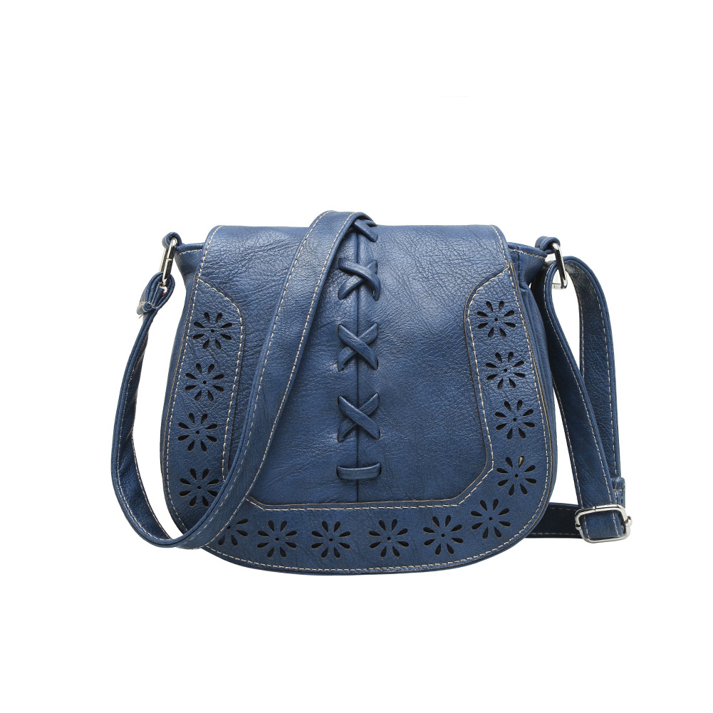Neue Modemarke Damen Leder Handtaschen Retro Aushöhlen Crossbody Umhängetasche Auszuhöhlen Damen Vintage