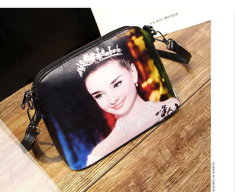 heißer verkauf Katzen drucken Damen Handtasche shell bag Damen pu Leder Umhängetasche Damen kleine Tasche
