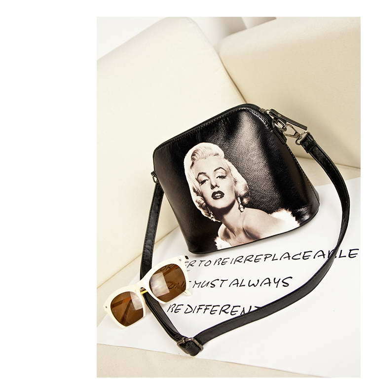 heißer verkauf Katzen drucken Damen Handtasche shell bag Damen pu Leder Umhängetasche Damen kleine Tasche