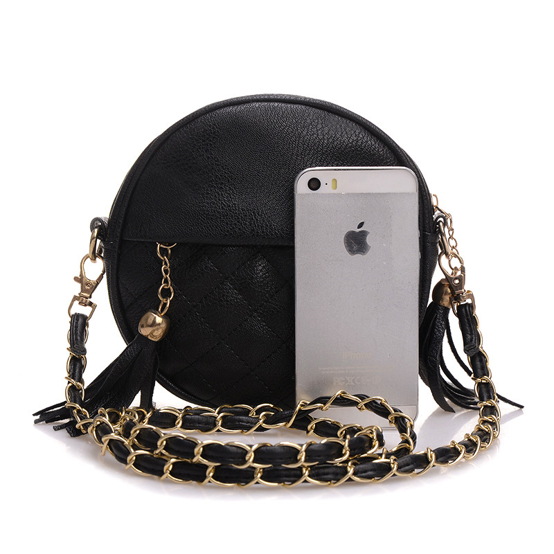 neuen quaste Kette kleiner DamenTaschen mode designer mädchen Umhängetasche marke Leder Umhängetaschen