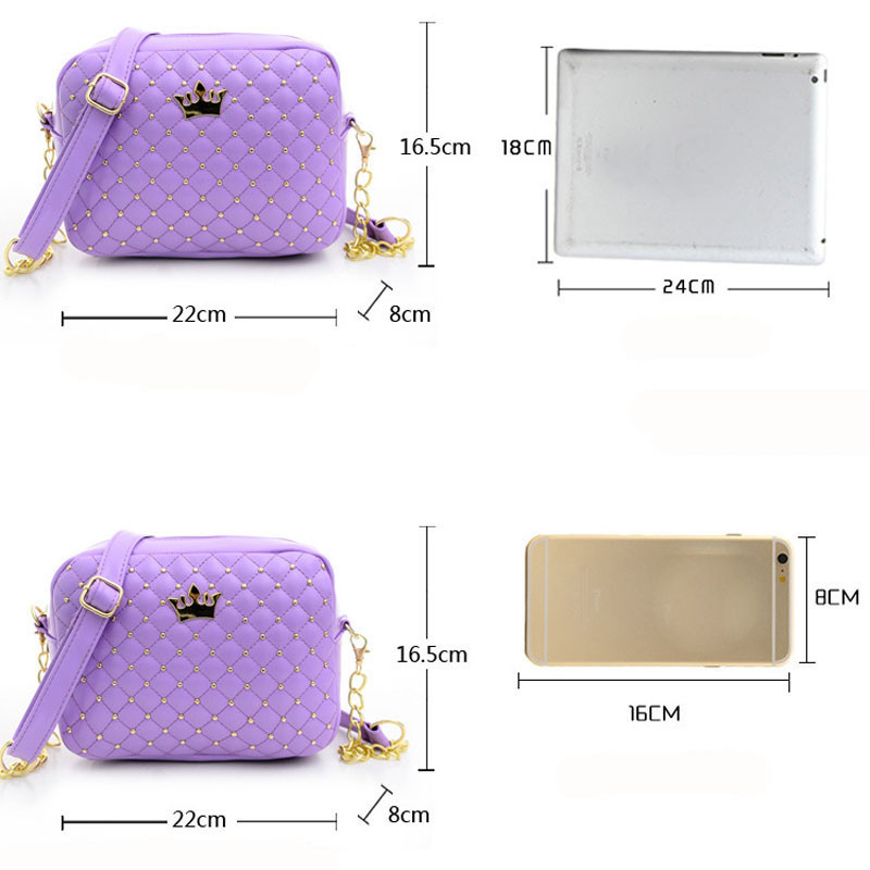 Damen bag Fashion Solid Bonbonfarben Damen Niet Kette Umhängetaschen Damen Leder Umhängetasche bolsa feminin