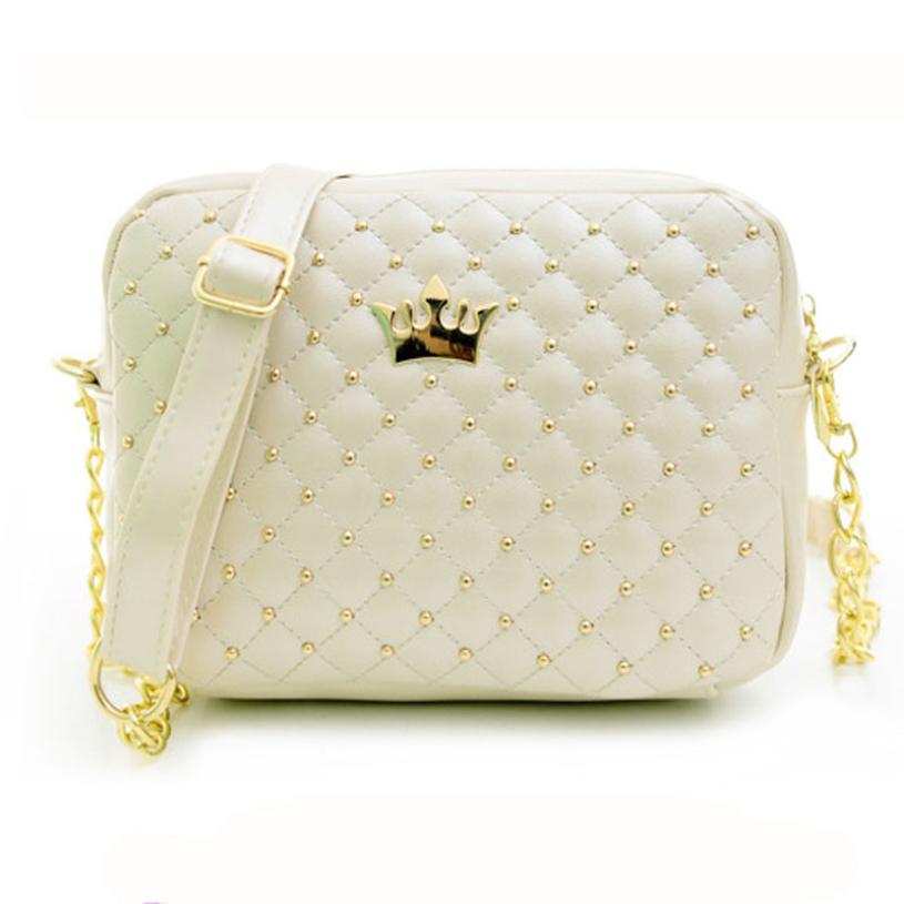 Damen bag Fashion Solid Bonbonfarben Damen Niet Kette Umhängetaschen Damen Leder Umhängetasche bolsa feminin