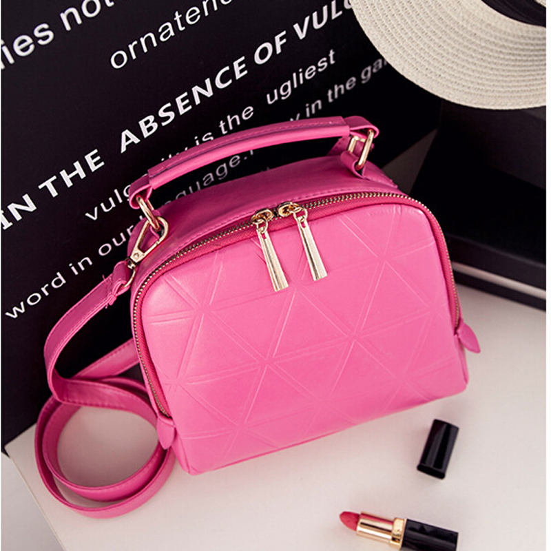 Neue Mode Damen Solide PU Leder Handtasche hohe Qualität Kette Schulter Dame Umhängetasche candy Farbe