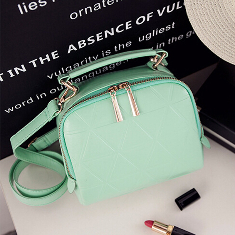 Neue Mode Damen Solide PU Leder Handtasche hohe Qualität Kette Schulter Dame Umhängetasche candy Farbe