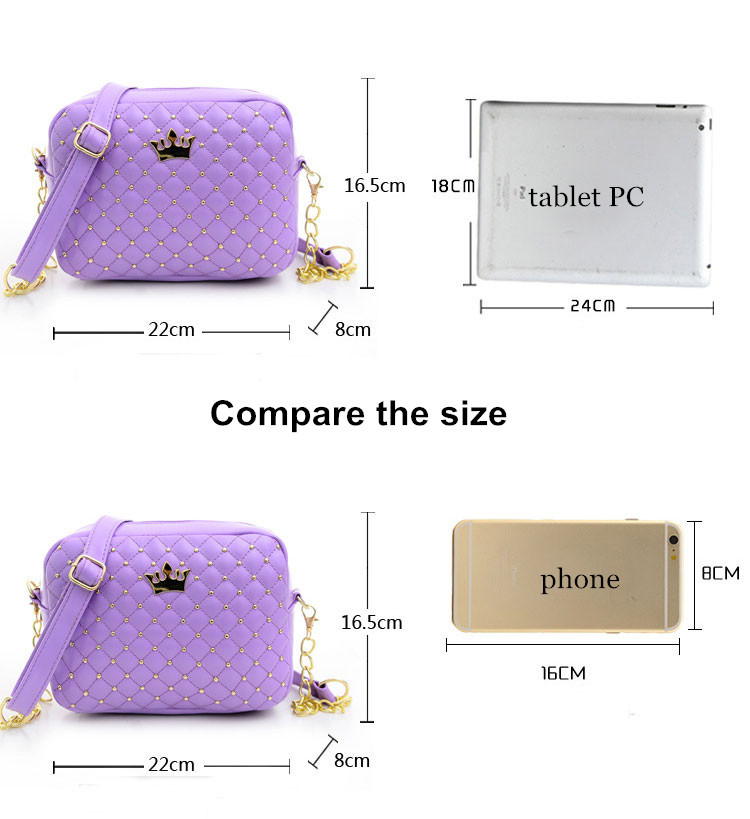 Damen Tasche Mode Damen Messenger Taschen Niete Kette Umhängetasche Hohe Qualität Pu Leder Crossbody