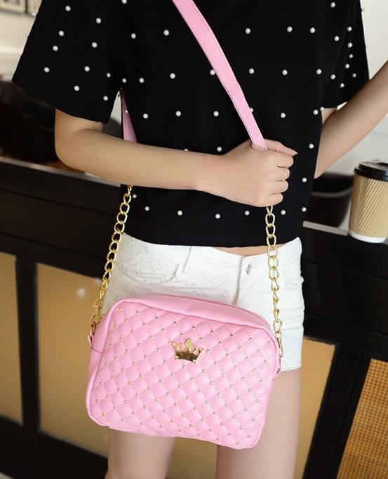 Damen Tasche Mode Damen Messenger Taschen Niete Kette Umhängetasche Hohe Qualität Pu Leder Crossbody