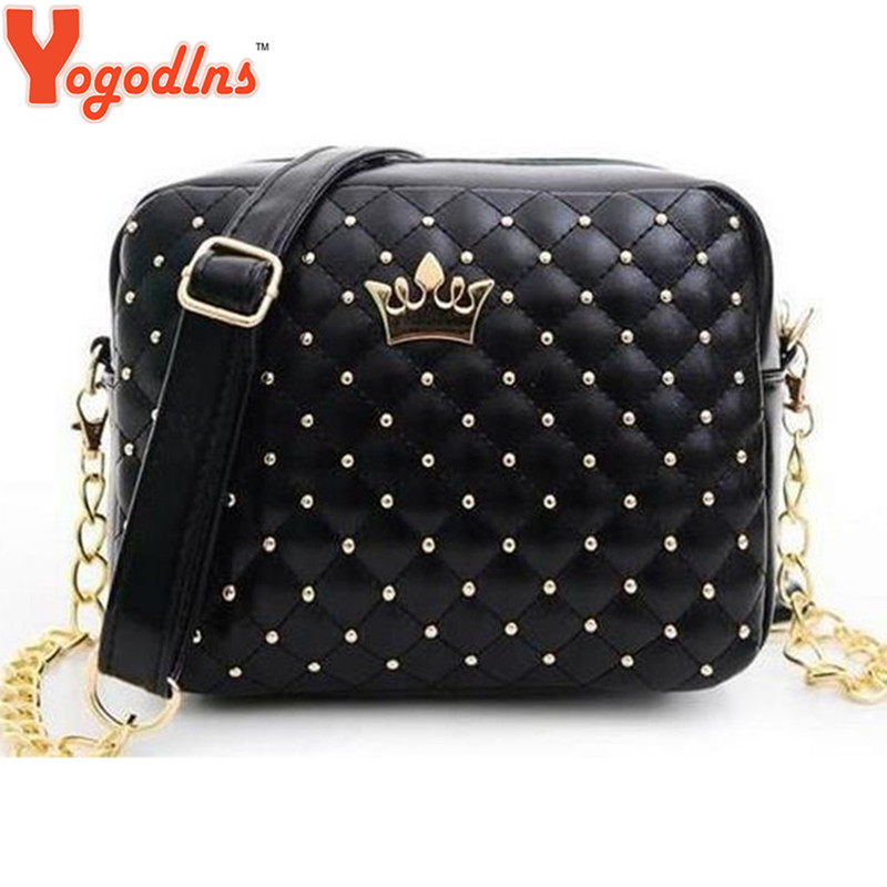 Damen Tasche Mode Damen Messenger Taschen Niete Kette Umhängetasche Hohe Qualität Pu Leder Crossbody