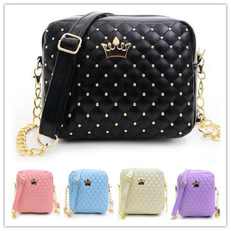 Damen Tasche Mode Damen Messenger Taschen Niete Kette Umhängetasche Hohe Qualität Pu Leder Crossbody