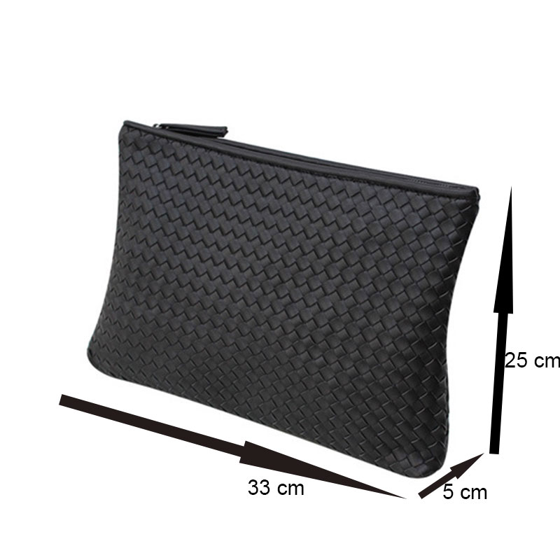 Mode Stricken Damen Handtasche Pu Leder Damen Umschlag Clutch Abendtasche Kupplungen Handtaschen Schwarz
