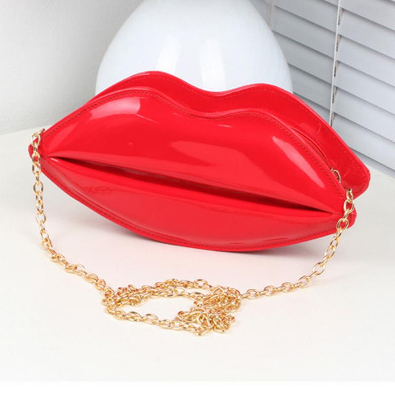 Neuankömmlinge einzigartige mode lippe geformt Handtasche Damen Umhängetasche Umhängetasche