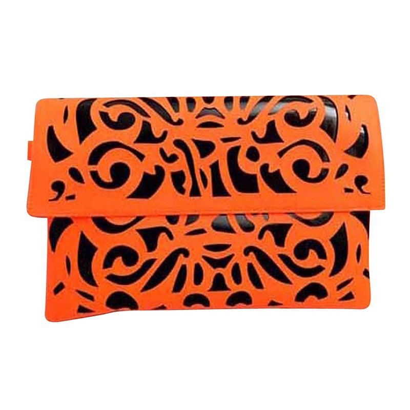 Mode Neue Förderung vintage neonfarbe ausschnitt hülle Tasche candy farbe tag kupplung Damen Handtasche