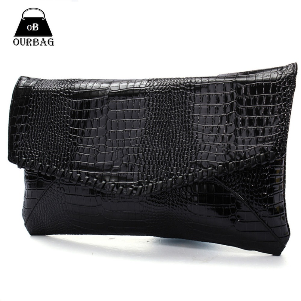Damen Handtasche Krokodil Abendtaschen Serpentinenmuster hohe Qualität PU Leder Tageskupplung Damen Tageskupplunge