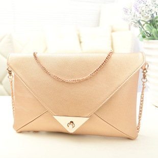 Neue Damen Mädchen Kupplung Geldbörse Umschlag Korea Stil Abendtasche Patchwork Kette Hülle Tasche