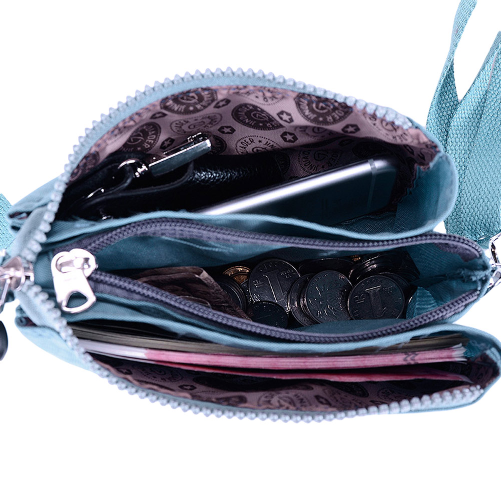 neue Mode Damen Handtasche Nylon Wasserdicht Mehrere Reißverschluss Taschen Umhängetasche Hochwertigen
