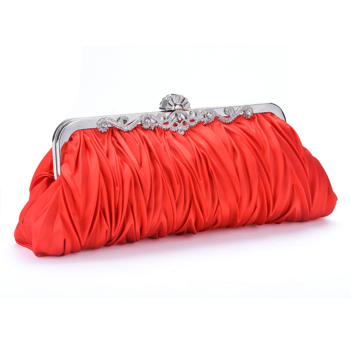 Schöne Damen Hochzeit Handtasche Mode Lange Elegante Kristall Satin Abendtasche Tageskupplungen Lange