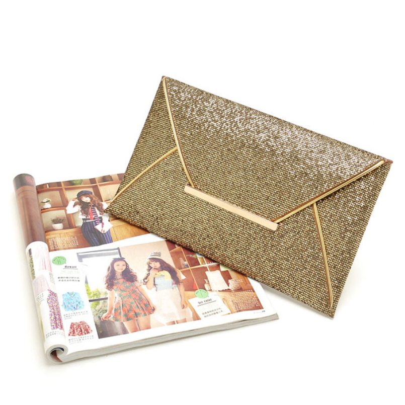 Ausgezeichnete Qualität Charming Damen Abendgesellschaft Taschen Gold Pailletten Clutch Umschlag Muster Glänz