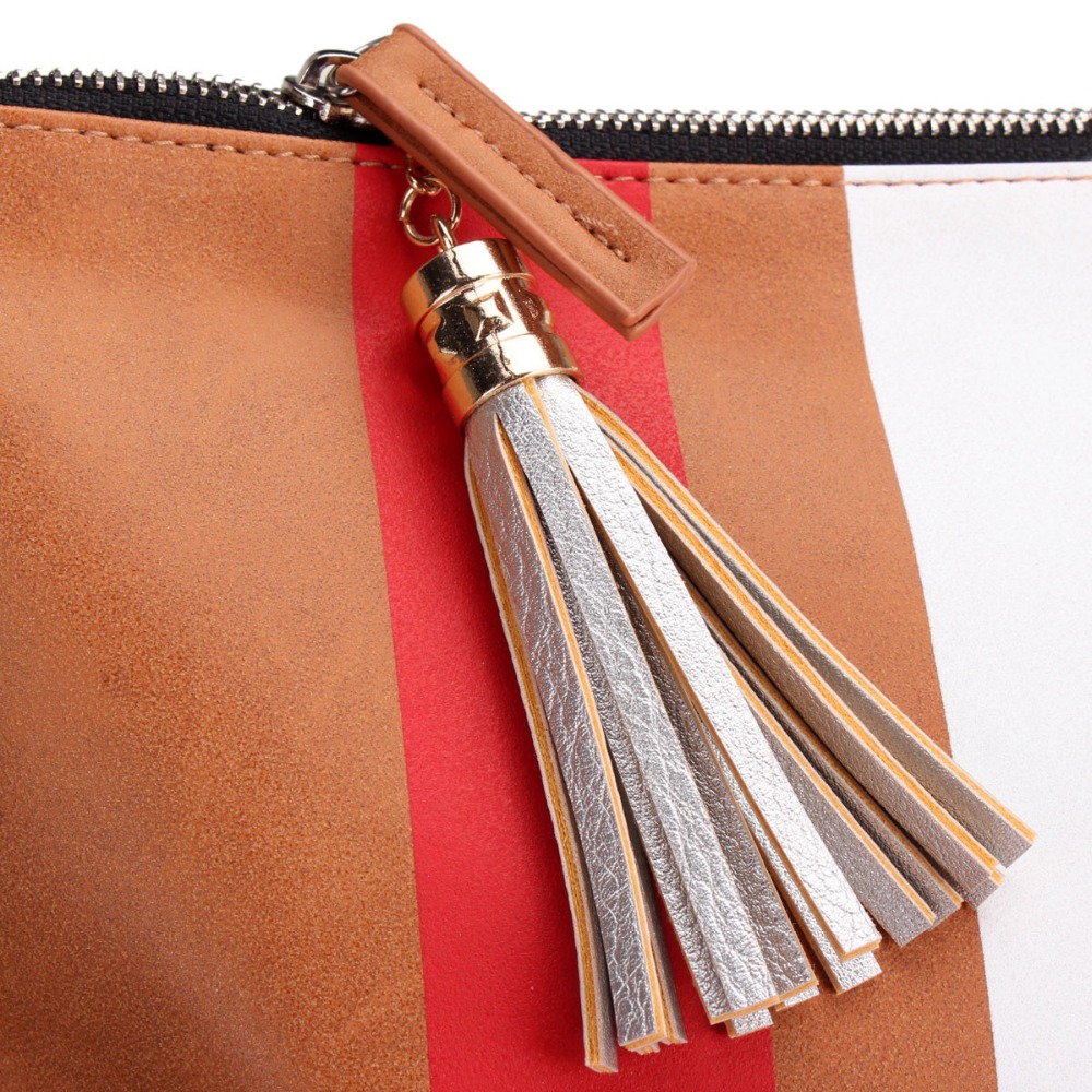 Mode Damen Handtasche Casual Tag Kupplung Pu Leder Streifen Taschen Europäischen und Amerikanischen Stil