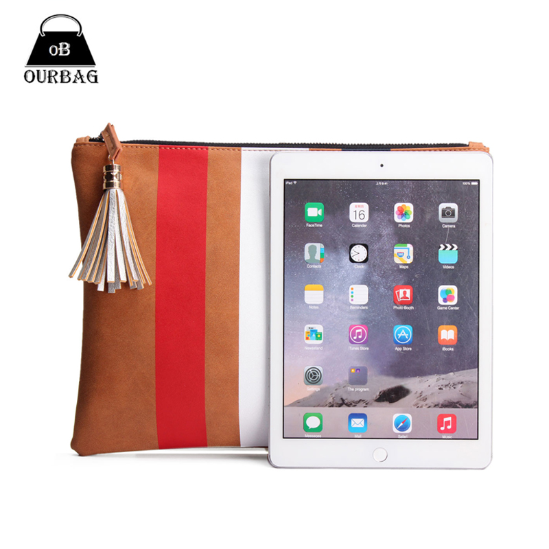Mode Damen Handtasche Casual Tag Kupplung Pu Leder Streifen Taschen Europäischen und Amerikanischen Stil