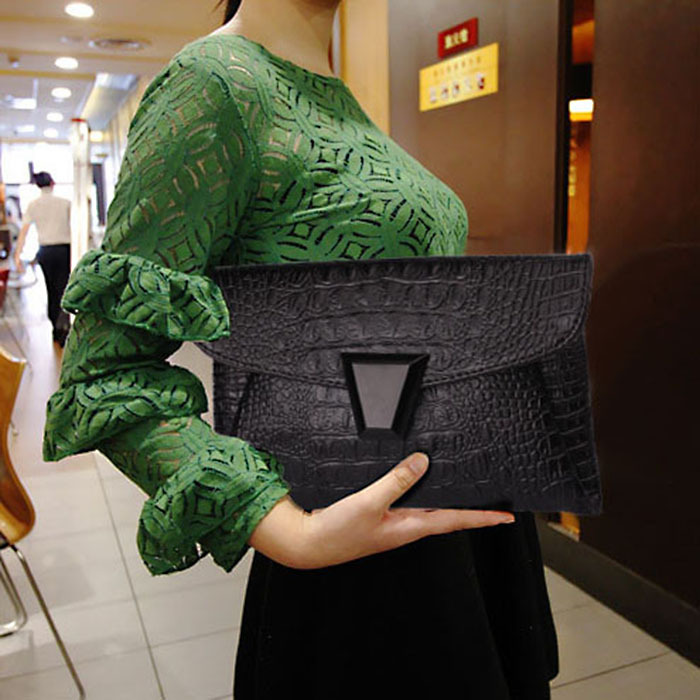 Krokodil kleine Tasche umschlag Tasche mode Damen Handtasche eine schulter Kreuz Körper Taschen weiblichen