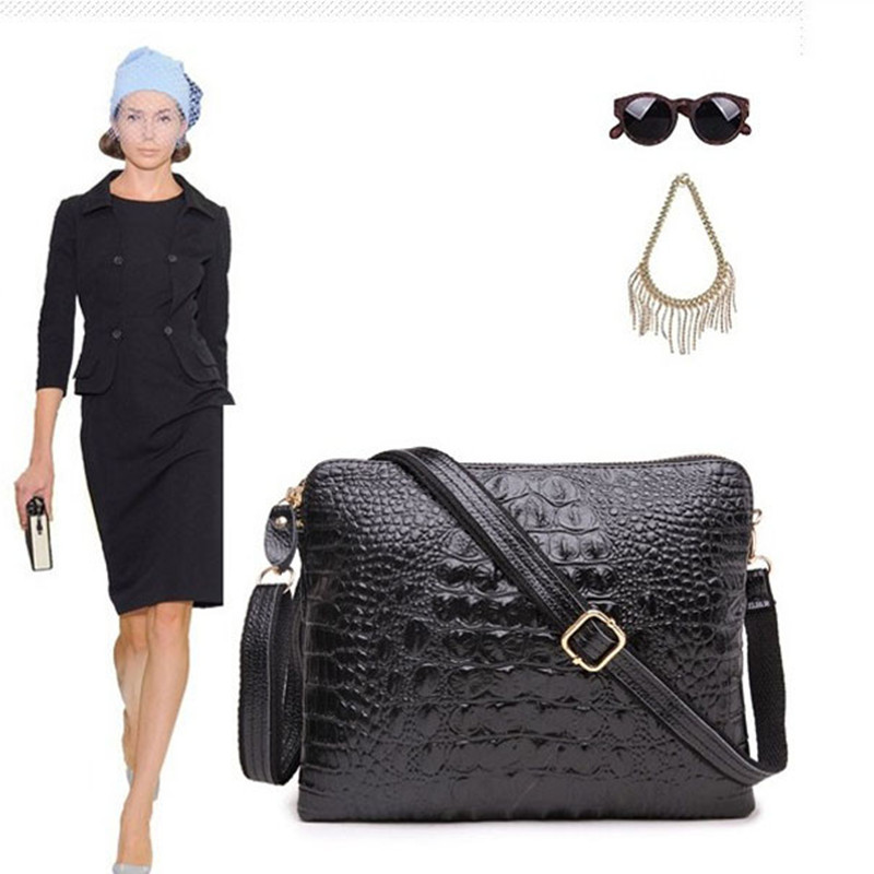 Vintage Damen Umhängetaschen Split Leder RindsLeder Umschlag Kupplung Krokodil Handtaschen Messenger CrossBody