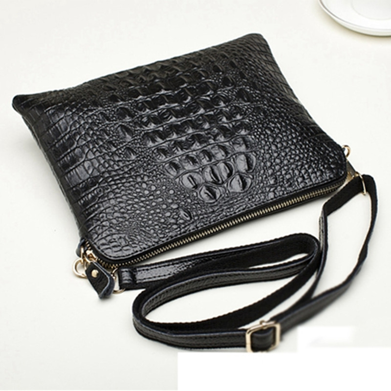 Vintage Damen Umhängetaschen Split Leder RindsLeder Umschlag Kupplung Krokodil Handtaschen Messenger CrossBody