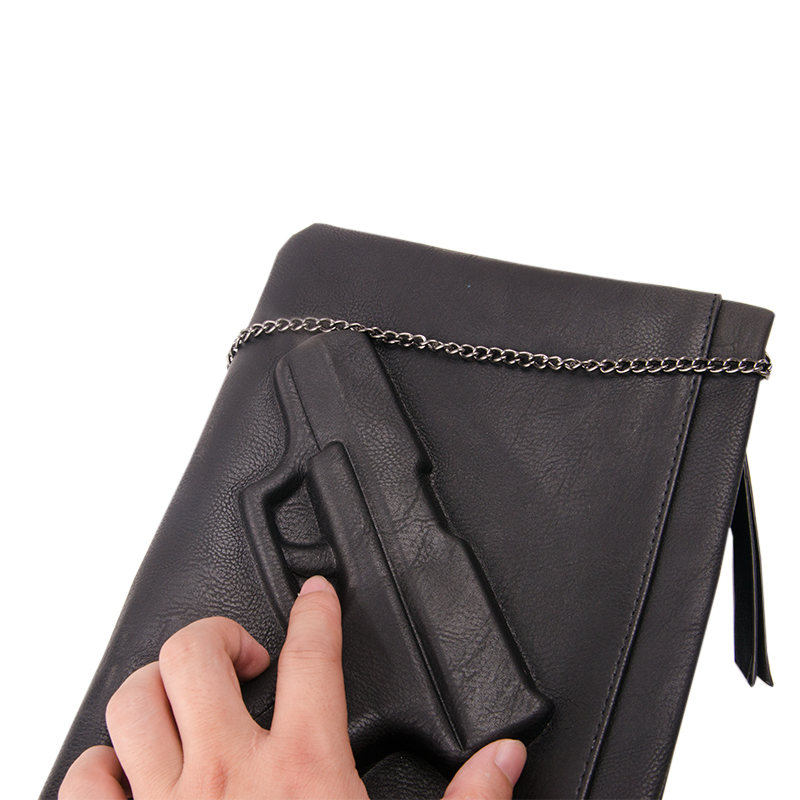 Super Cool PU Ledertasche Pistole Cluthes Tasche Kette 3D Pistole Crossbody Umhängetasche Damen Umhängetasche