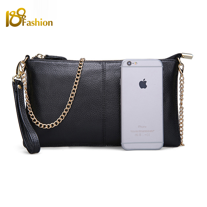 15 Farbe Echtem Leder Damen Tasche Designer Hochwertigen Clutch Mode Damen Leder Handtaschen Kette Umhängetaschen