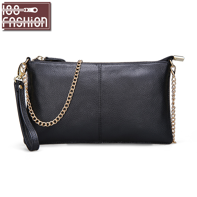 15 Farbe Echtem Leder Damen Tasche Designer Hochwertigen Clutch Mode Damen Leder Handtaschen Kette Umhängetaschen