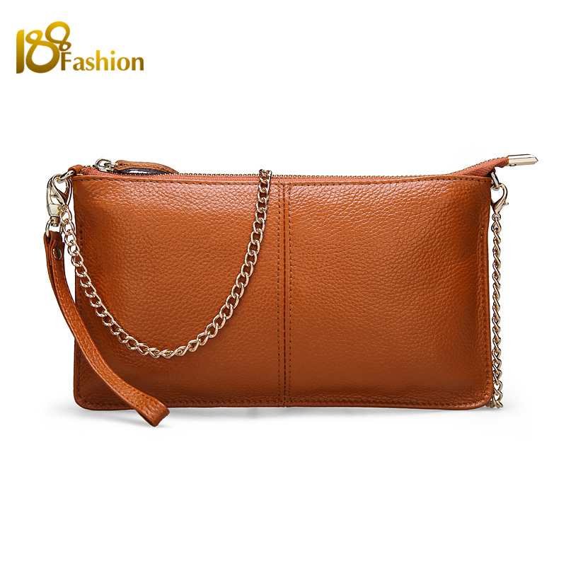 15 Farbe Echtem Leder Damen Tasche Designer Hochwertigen Clutch Mode Damen Leder Handtaschen Kette Umhängetaschen