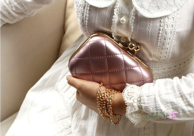 Neue Mini Abendtasche Mode Candy Farbe Damen Messenger Taschen Tageskupplung Lange Kette Umhängetasche Vintage