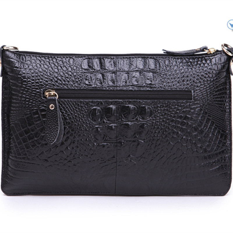 Split Leder Damen Handtaschen Umschlag Geldbörsen Vintage Krokodil Abendgesellschaft Wristlet Handtaschen Kleine