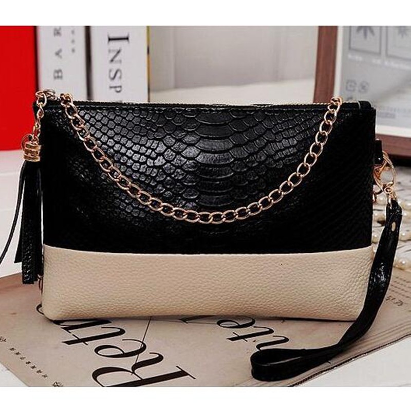 Freies Verschiffen Leder Quaste Handtaschen Schulter Messenger Bag Tag Kupplung Kette Tasche kleine Tasche Damen