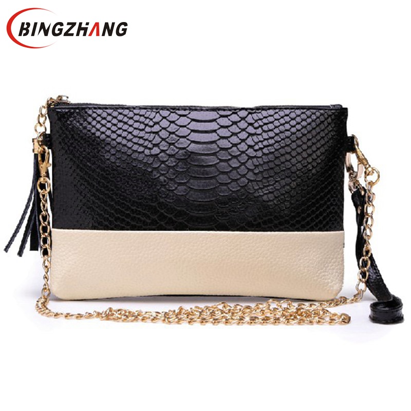 Freies Verschiffen Leder Quaste Handtaschen Schulter Messenger Bag Tag Kupplung Kette Tasche kleine Tasche Damen