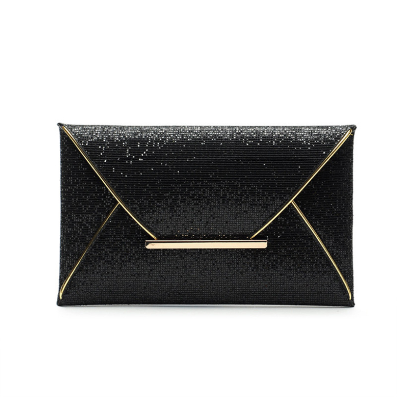 Neue marke Damen Pailletten Hülle Tasche Abendgesellschaft Clutch Handtasche Schwarz